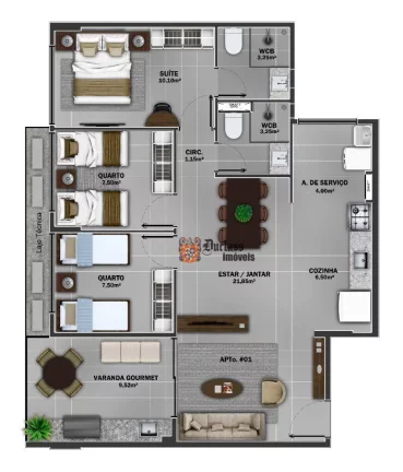 Imagem Apartamento com 3 dormitórios à venda, 85 m² por R$ 684.000,00 - Praia do Francês - Marechal Deodoro/AL