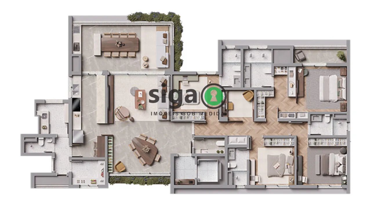 Imagem Apartamento à venda no Itaim Bibi de 219m² com 4 suítes e 4 vagas - São Paulo