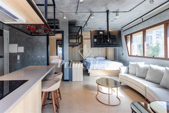 Imagem Flat disponível para venda no Cyrela by Pininfarina no Itaim Bibi, com 49m², 1 dormitório e 1 vaga