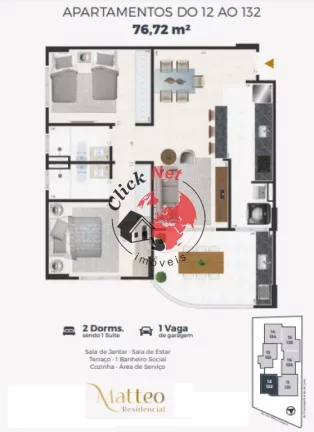 Imagem Apto vista pro Mar ,76m2, novo entrega dez 2024 , 2 dorms c suite ,varanda Grill, 1 vaga , Mongagua prox centro