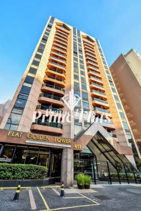Imagem Flat Golden Tower Residence no Itaim Bibi disponível para venda, com 42,22m², 1 dormitório e 1 vaga