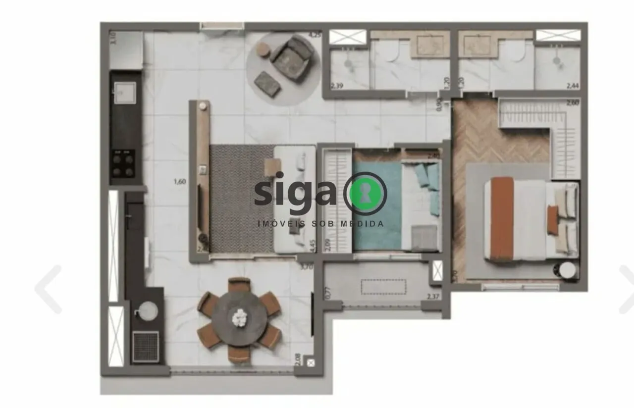 Imagem 59m² com 2 Dormitórios e 1 vaga ,em Endereço Privilegiado - Brooklin em Sua Melhor Versão