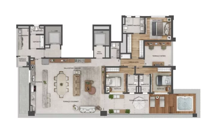 Imagem GUARARÁ - LINDENBERG - Aptos de 198m² com 3 vagas de garagem, na melhor localização do Jardins!