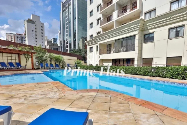 Imagem Flat disponível para locação no Quality Suítes Long Stay Vila Olímpia, com 52m², 2 dormitórios e 1 vaga
