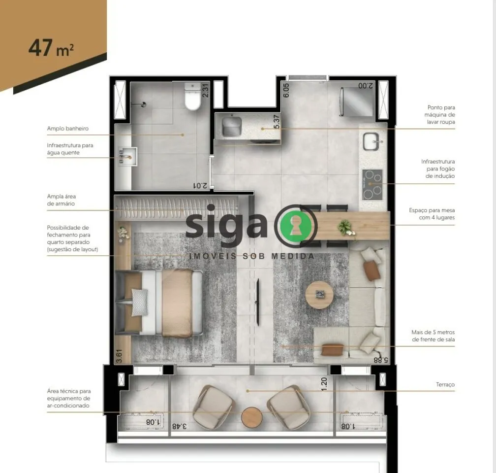 Imagem Apartamento para venda na Chácara Santo Antônio, São Paulo - SP