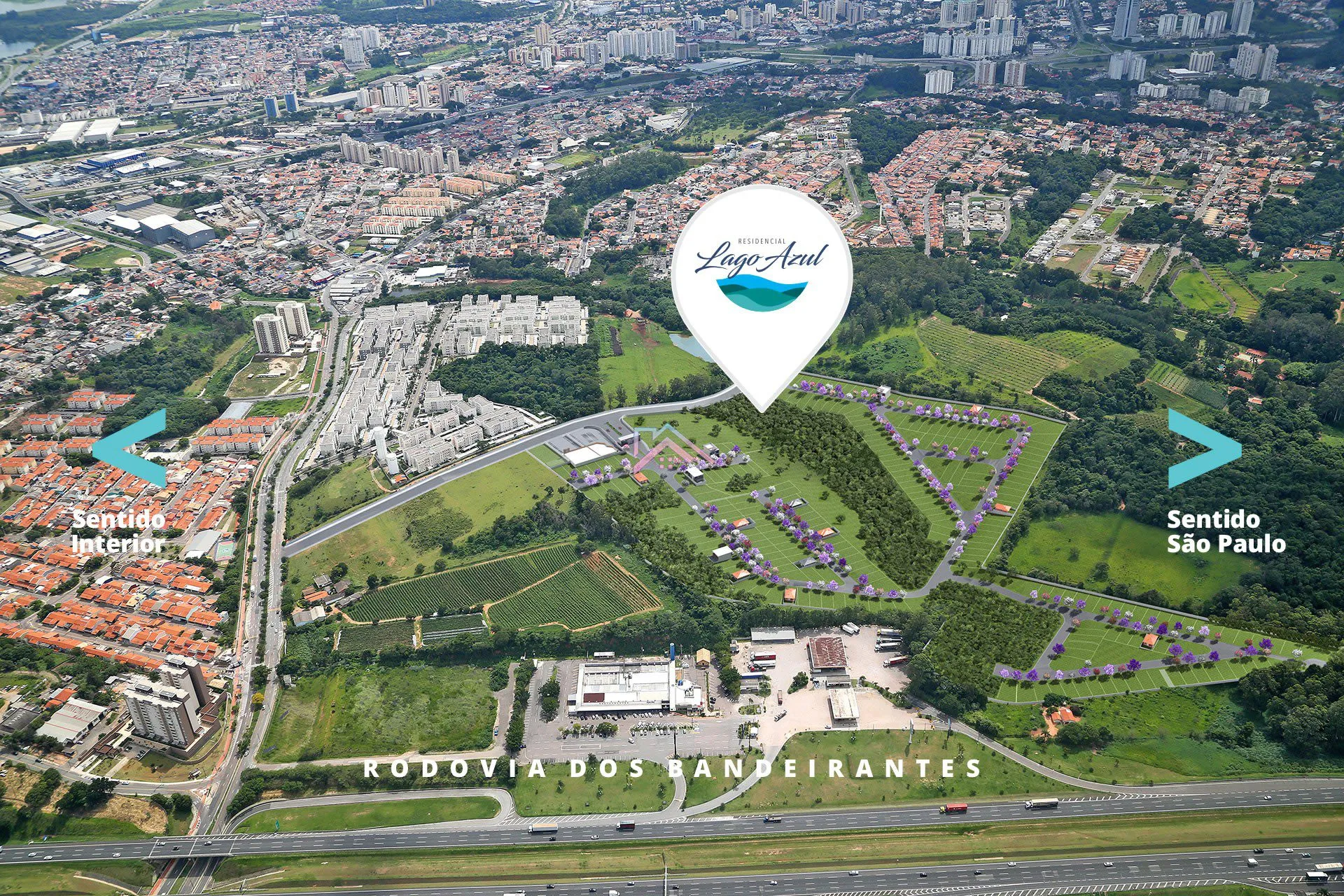 Imagem Terrenos à venda em loteamento fechado Residencial Lago Azul - Lotes à partir 250 m2 - Jundiaí - São
