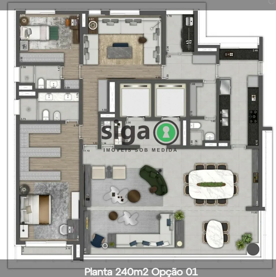 Imagem Apartamento a venda com 3 quartos em MOEMA / Ibirapuera - São Paulo