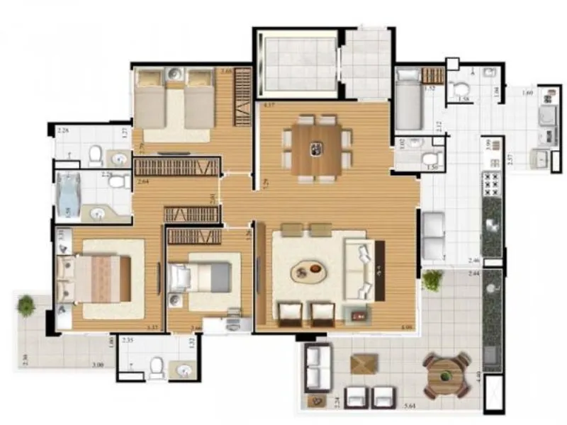 Imagem Condomínio Novo Jardim Family Resort, apartamento 4 quartos em Bairro Jardim Santo André sp