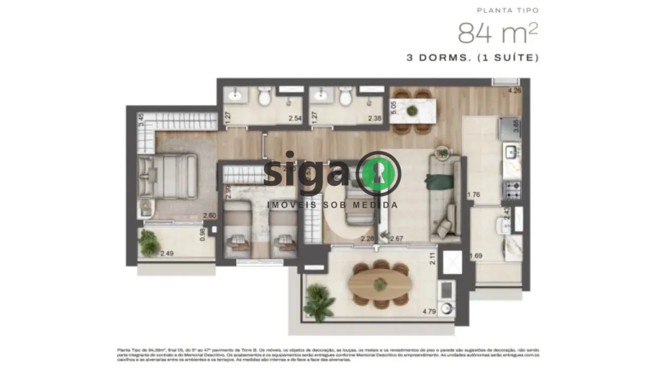Imagem Apartamento 3 dormitórios e 1 vaga -Resort com Quadra de Tênis na frente da Hípica Santo Amaro