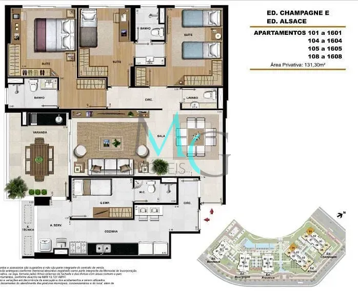 Imagem Cobertura Duplex à venda 3 Quartos 3 Suites 3 Vagas 280.85M² Barra da Tijuca Rio de Janeiro - RJ | Ilha Pura Saint Michel
