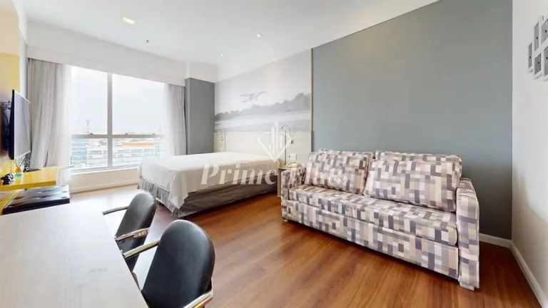 Imagem Flat disponível para locação no Wyndham Garden Convention Nortel, com 35m², 1 dormitório e 1 vaga de garagem