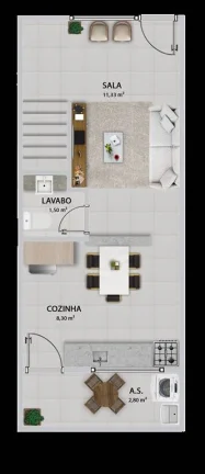 Imagem CASA COM 54.55 m² - BOQUEIRAO - PRAIA GRANDE SP