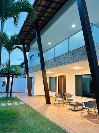 Imagem Casa de alto padrão em condomínio para locação em Catu de Abrantes, Camaçari-BA: 5 quartos, 5 suítes, 3 salas, 1 banheiro, 4 vagas, 500m².