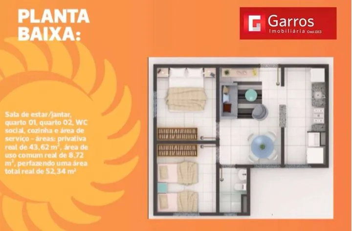Imagem Casa de Condomínio com 2 Quartos à Venda, 43 m² em São José De Ribamar