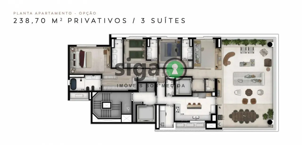 Imagem More ao Lado do Ibirapuera | Apartamento 238 m², 3 Suítes e Torre Única