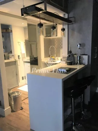 Imagem Flat disponível para venda no Estanplaza Funchal Faria Lima, com 28m², 1 dormitório e 1 vaga