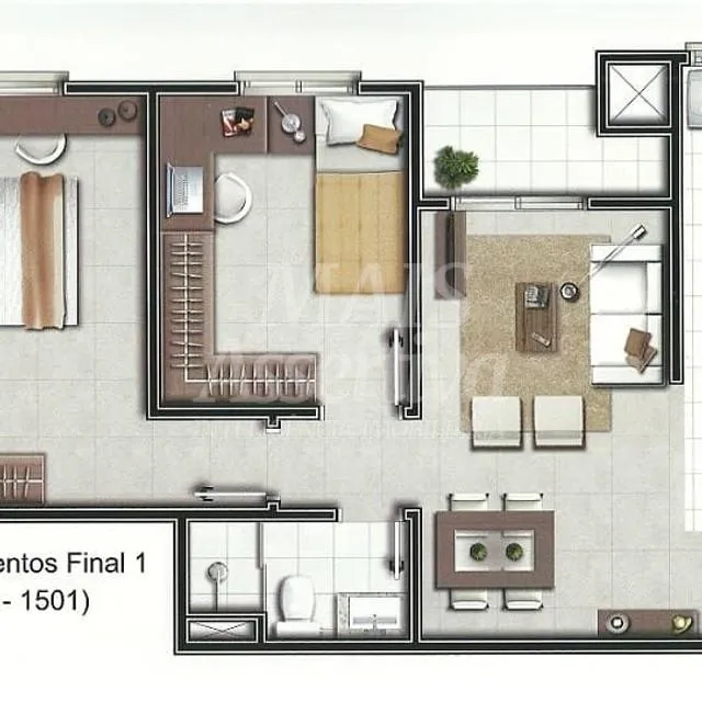Imagem Ótimo apartamento a venda no bairro Operário em Novo Hamburgo/RS -2 Dormitórios