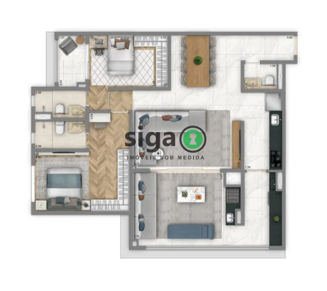 Imagem Apartamento à venda 3 Quartos, 2 vagas, Aclimação-SP