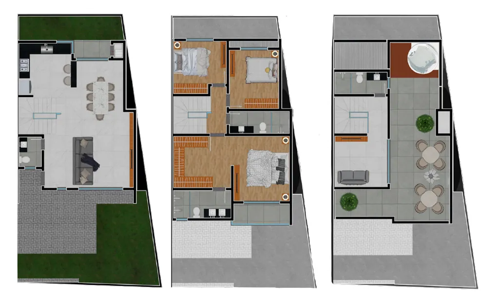 Imagem Casa de alto padrão em condomínio no Guabirotuba: 3 quartos, 1 suíte, 4 banheiros, 2 vagas, 187,72m² - Curitiba-PR