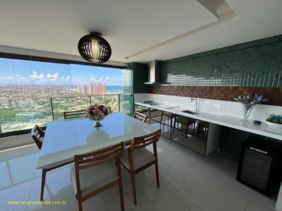 Imagem Apartamento de Alto Padrão com Vista Mar ? 3 Suítes à Venda no Ed. Biarritz, Patamares