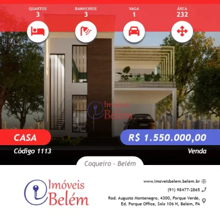 Imagem Imóveis Belém Vende Casa no Jardins do Lago