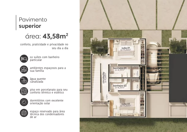 Imagem Casa à venda em Garopaba-SC, bairro Ferraz: 2 quartos, 2 suítes, 2 salas, 2 banheiros, 1 vaga de garagem, 98,46m².