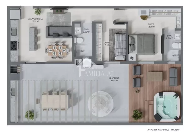 Imagem APARTAMENTO GIARDINO – RESIDENCIAL HAIA NO COSTA E SILVA
