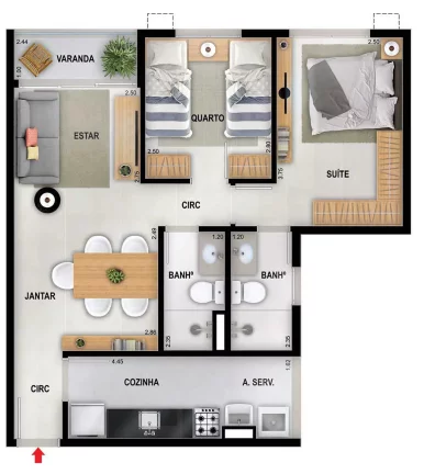 Imagem APARTAMENTO RESIDENCIAL em Rio de Janeiro - RJ, Freguesia (Jacarepaguá)