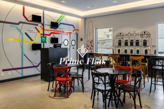 Imagem Flat disponível para venda no Ibis Styles São Paulo Centro, com 18m², 1 dormitório e 1 vaga