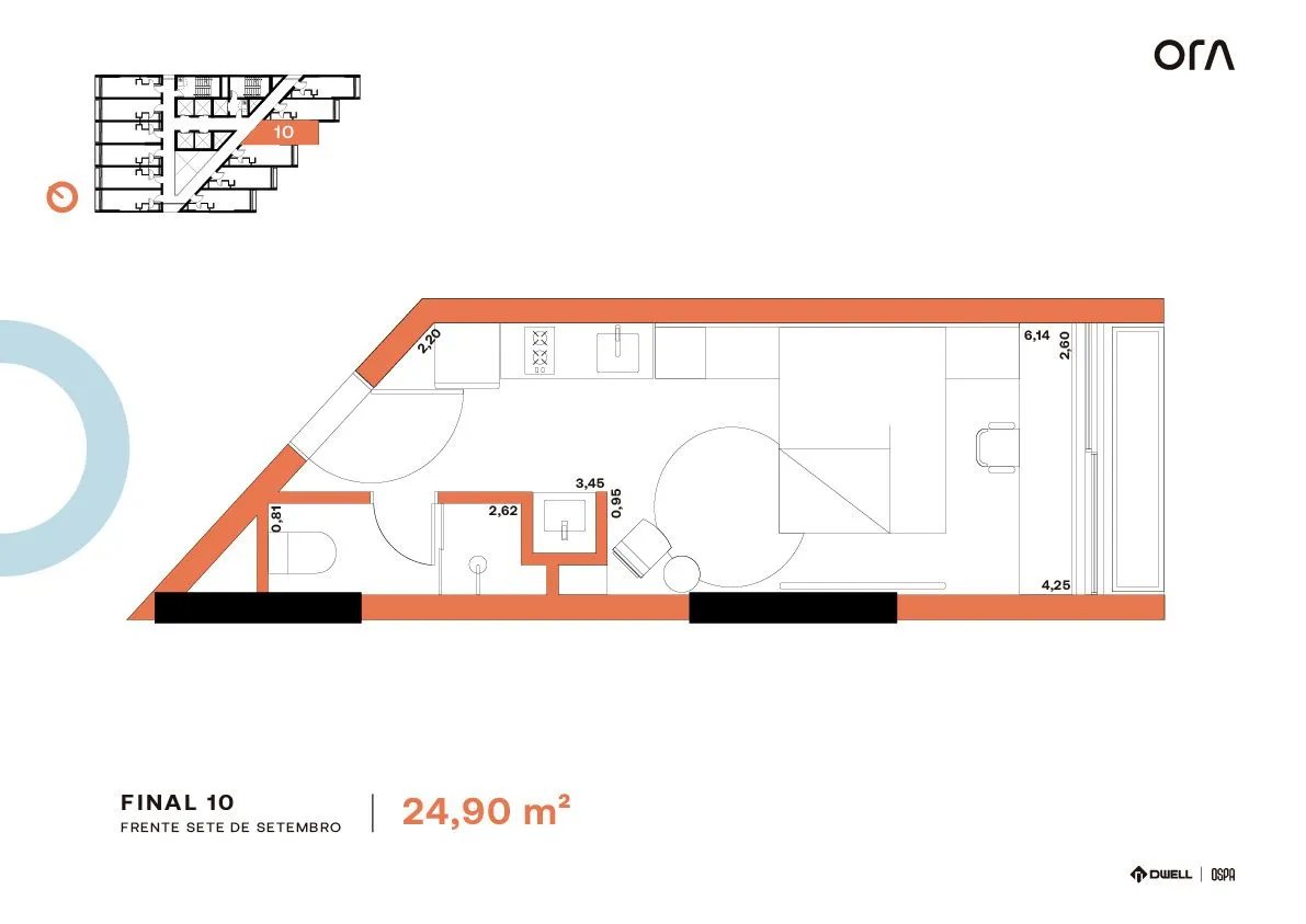 Imagem Studio à venda em Porto Alegre, Centro Histórico, com 1 quarto, 24.91m2