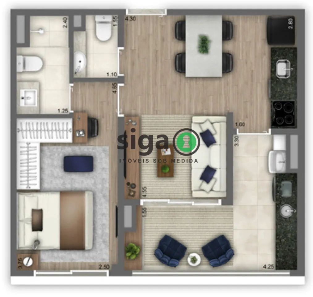 Imagem Apartamento à venda 1 Quarto, 1 Vaga, 47m², Vila Mariana - SP