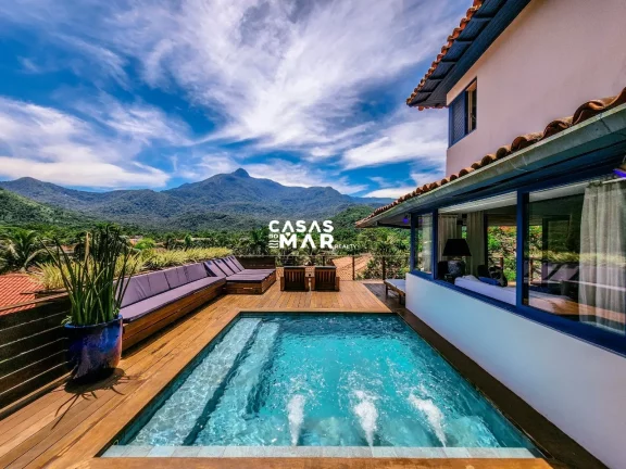 Imagem Luxuosa casa em condomínio à venda em Angra dos Reis-RJ, bairro Frade (Cunhambebe), 5 quartos, 5 suítes, 2 salas, 1 vaga, 470m².