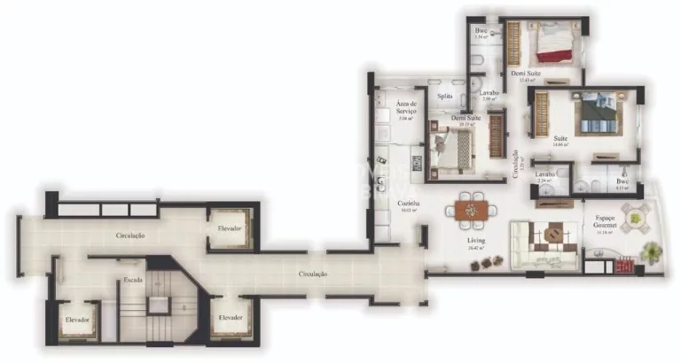 Imagem APARTAMENTO 3 QUARTOS 2 VAGAS NOVO - A VENDA - FAZENDA - ITAJAI/SC