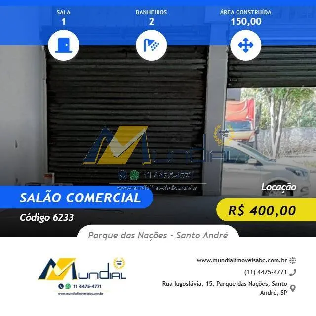 Imagem Salão Comercial - Excelente Estrutura e Localização