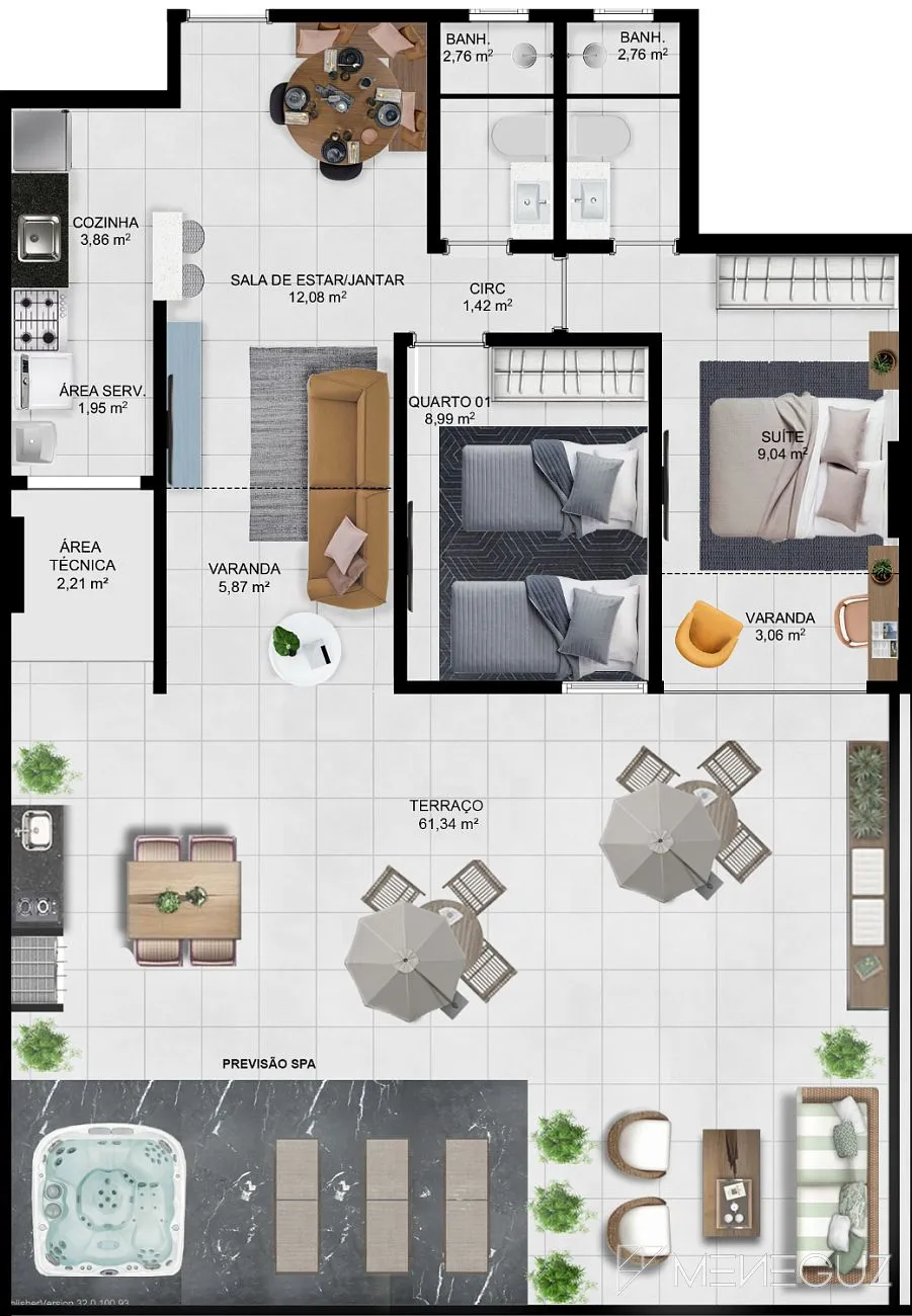 Imagem Apartamento Garden a passos da praia de Itaparica!