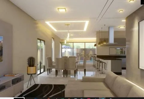 Imagem VENDA DE SOBRADO NO CONDOMÍNIO ARUÃ BRISAS, EM MOGI DAS CRUZES/SP, 298m² com 4 suítes, área gourmet, piscina e garagem para 6 carros. CONSULTE-NOS.