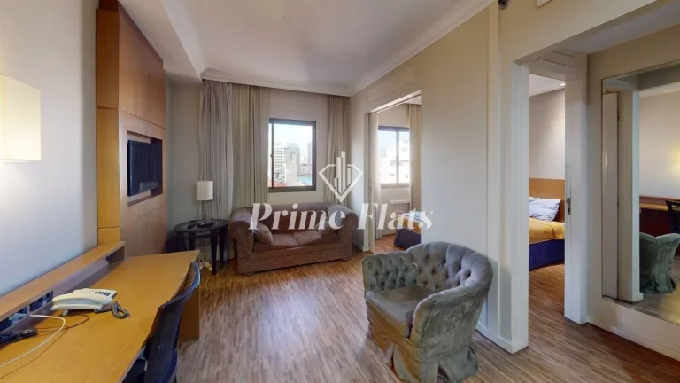 Foto do imóvel Flat disponível para venda no The World Executive Flat na Vila Olímpia, com 30m², 1 dormitório e 1 vaga de garagem em Rua Gomes de Carvalho