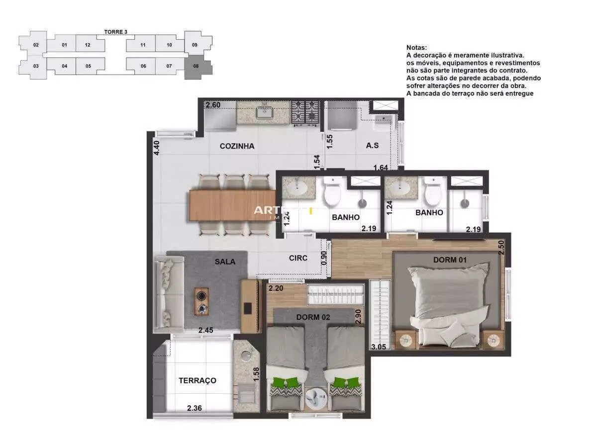 Imagem Apartamento à venda em São Paulo, Usina Piratininga, com 3 quartos, 50m2