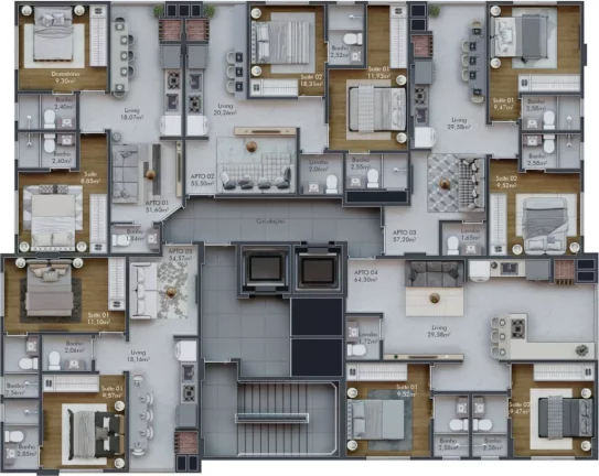 Imagem Venice Residence - Apartamento à venda no bairro Jardim Praia Mar - Itapema/SC