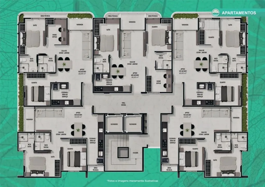 Imagem Apartamento à venda, 58 m² por R$ 808.997,00 - Jardim Oceania - João Pessoa/PB