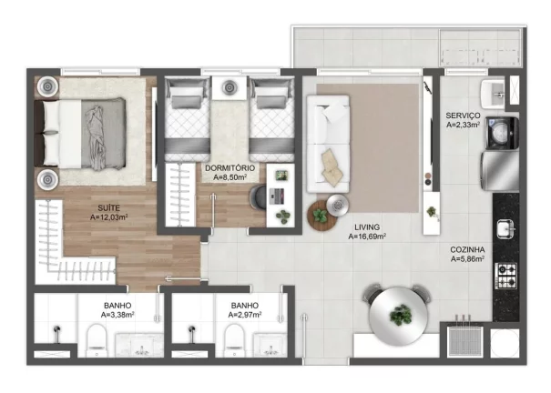 Imagem Thera Santorini - Apartamento à venda no bairro Centro - Xangri-Lá/RS