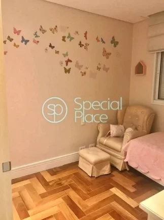 Imagem Apartamento com 204m², andar alto em Moema Índios. Ensolarado, sala ampla integrada a varanda gour...