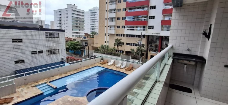 Imagem Apartamento à Venda em Praia Grande-SP: 1 quarto, 1 sala, 1 vaga, 48m² no Bairro Ocian!