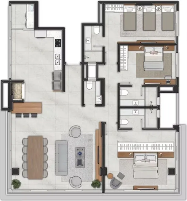 Imagem Apartamento à venda em Torres, Praia Grande, com 3 quartos, 168m2