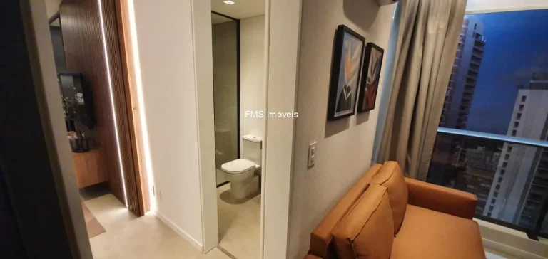Imagem Apartamento para locação em Pinheiros, com 1 quarto, 1 banheiro, 1 vaga de garagem, 46m² de área.