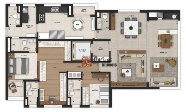 Imagem Apartamento com 3 dormitórios à venda, 141 m² a partir de R$ 1.906.000 - Brooklin Novo - São Paulo/SP
