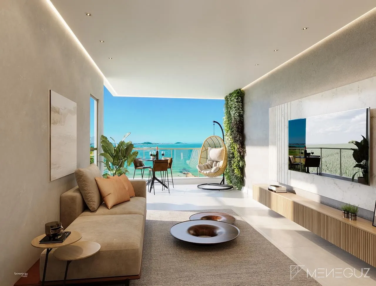 Imagem Apto de 3 quartos Frente Mar de Luxo na Praia do Morro, com apenas 10% de sinal e o restante em 72 meses direto com a construtora