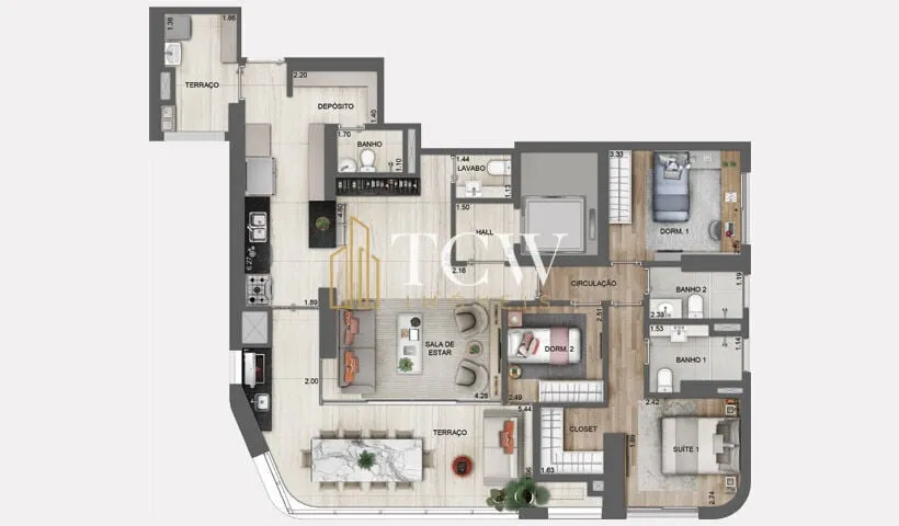 Imagem Apartamento à Venda na Chácara Santo Antônio | 3 Suítes | 227 m² | 4 Vagas | São Paulo/SP