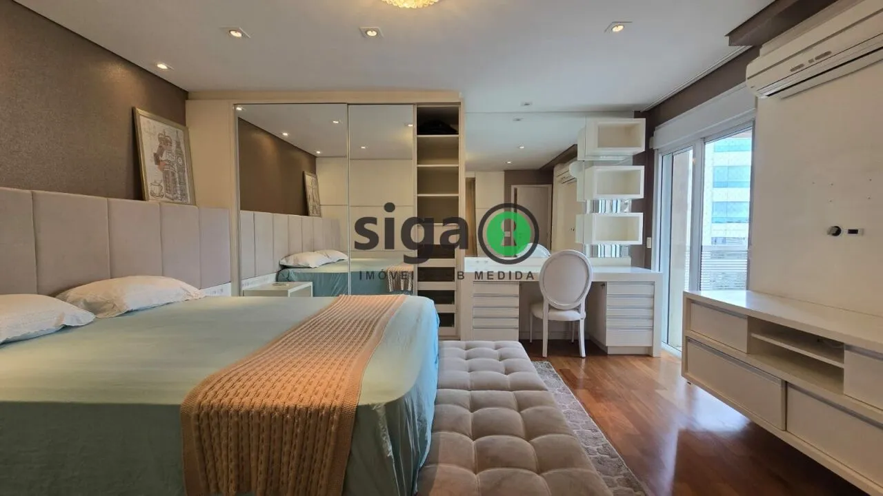 Imagem Brooklin - 198 m² - Andar Alto - 3 Suítes - Varanda Gourmet - Quadra de Tênis