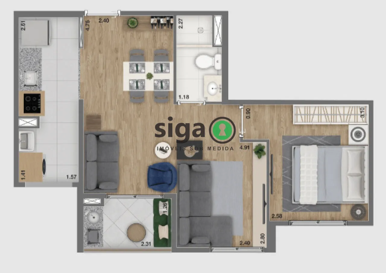 Imagem Apartamento 47 m² 2 dormitórios com vaga | Pronto Para Morar no Arboris Morumbi